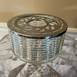 Vintage Silex Company Ribbed Glass Candle Warmer